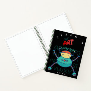 Personalised Kids Robot Drawing & Activity Book