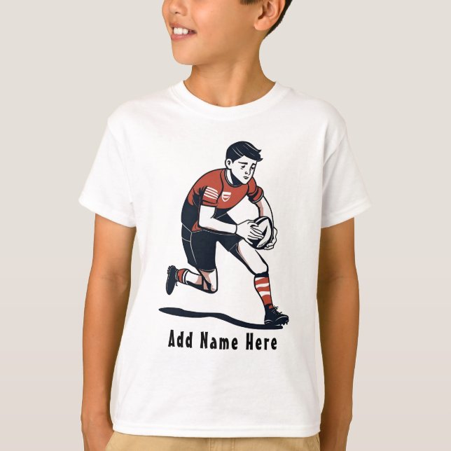 Personalised Kid's Rugby T-Shirt (Front)