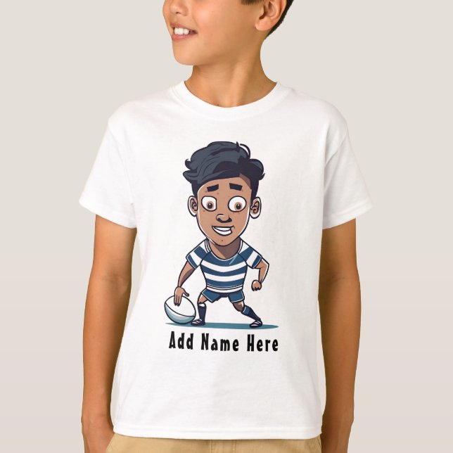 Personalised Kid's Rugby T-Shirt (Front)