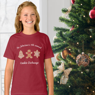 Personalised Kids Shirt Christmas Cookie Exchange