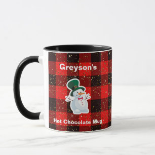 Personalised Kid's Snowman Hot Chocolate Mug