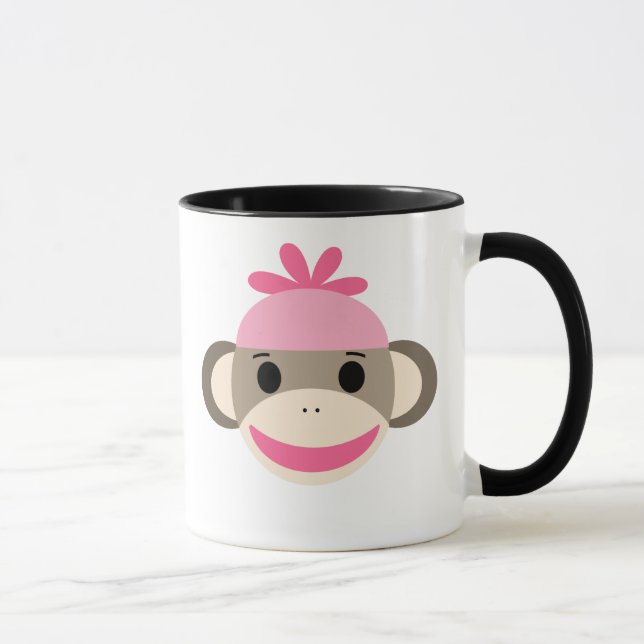 Personalised Kids Sock Monkey Mug (Right)