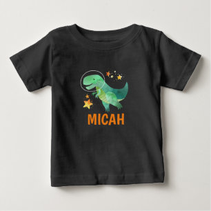 Personalised Kids Space Dinosaur Shirt