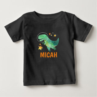 Personalised Kids Space Dinosaur Shirt