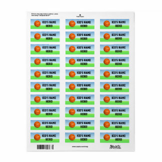 Personalised Kid's Sports Basketball Name School