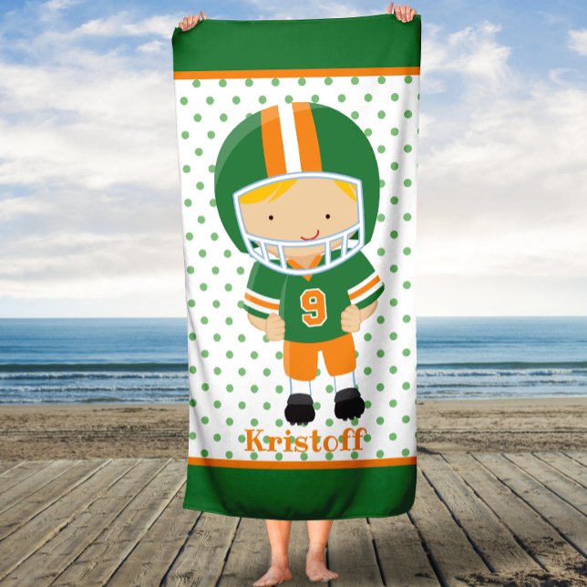 Personalised Kid's Sports Football Bath Towel (Creator Uploaded)