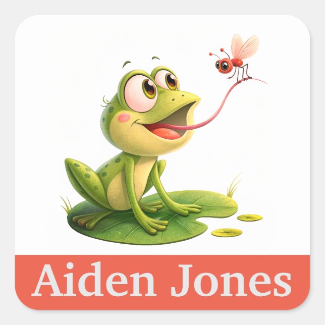 Personalised kids stickers colourful (Front)