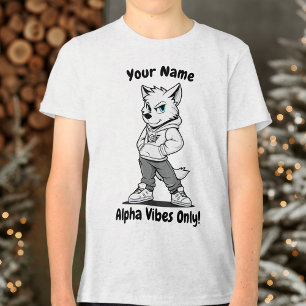 Personalised Kids T-Shirt - Alpha Vibes Only Tri-Blend Shirt