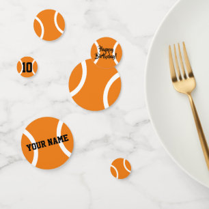 Personalised kid's tennis ball Birthday confetti