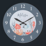 Personalised Kids Under The Sea Acrylic Wall Clock<br><div class="desc">These cute under the sea themed clocks,  personalised with your childs name. Feature an under water scene of fish,  seahorse,  crabs and ocean plants. Perfect for the nursery,  childs room or in a school setting. The font style can be changed by clicking on the customise further link after personalising.</div>