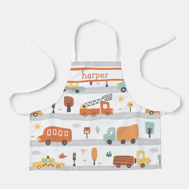 Personalised Kids Vehicle Apron (Front)