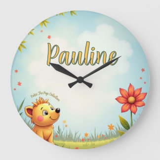 personalised kids wall clock - customised name