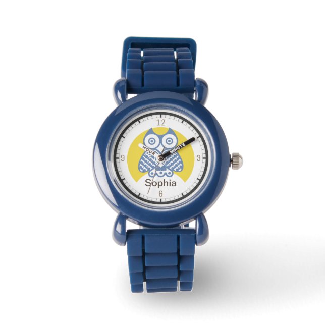 Personalised Kids Watch | Owl Theme (Front)