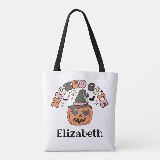 Personalised Kids Wicked Cute Halloween Treat Bag (Back)