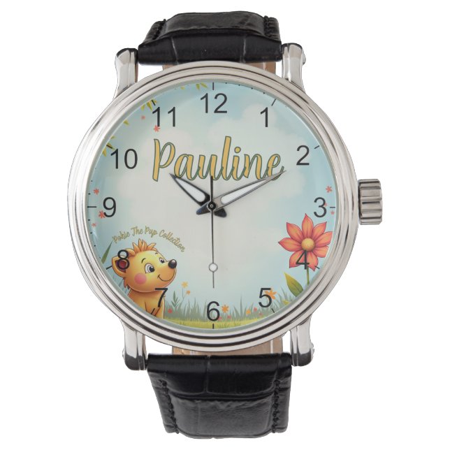 personalised kids wrist watch - customised name (Front)