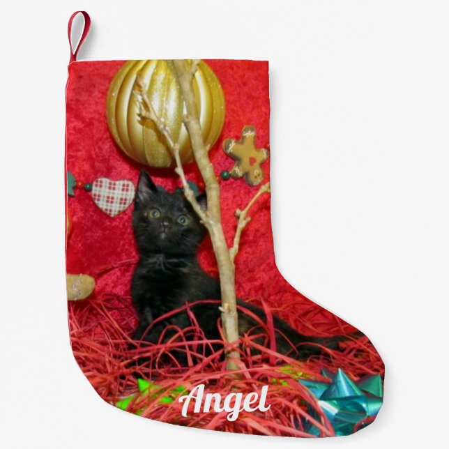 Personalised - Kimba's Christmas Stocking ( Cat ) (Front)