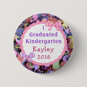 Personalised Kindergarten Graduate Confetti Button