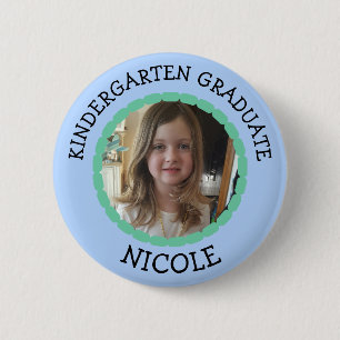 Personalised Kindergarten Graduate Photo Button