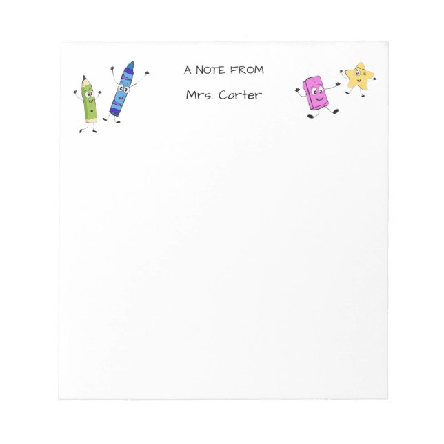Personalised Kindergarten Notes Pad (Front)