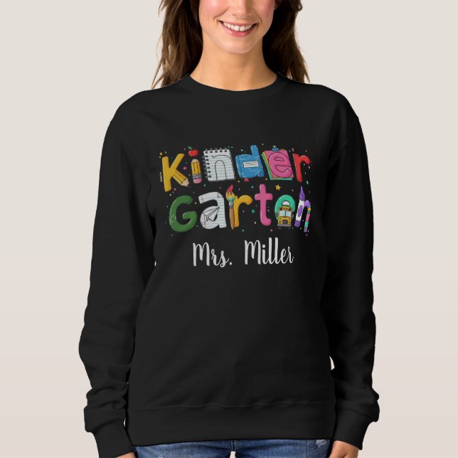 Personalised Kindergarten Shirt, Custom Kindergart Sweatshirt (Front)