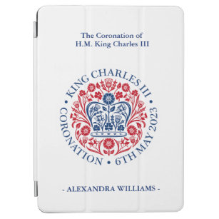 Personalised King Charles III Coronation Emblem iPad Air Cover