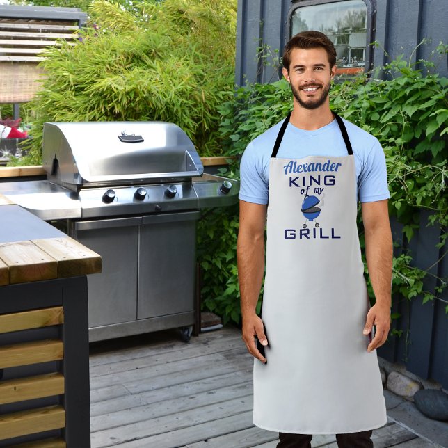 Personalised King of My Grill All-Over Print Apron (Creator Uploaded)