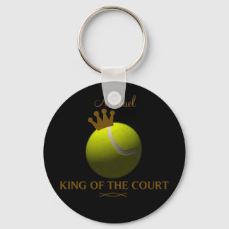 Personalised  King of The Court Tennis Keychain