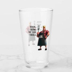 Personalised King of the Grill Beer Glass