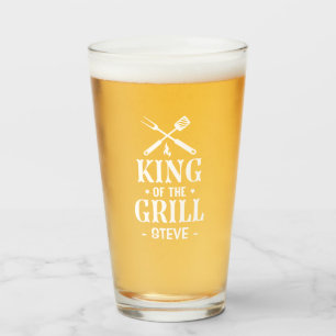 Personalised King of The Grill Glass