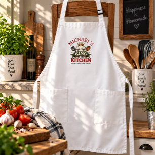 Personalised King of the Kitchen Funny Chef Apron