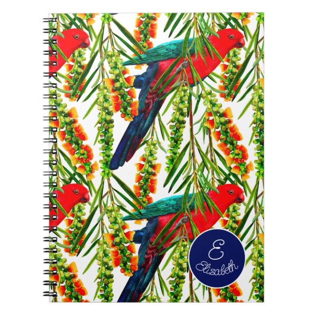 Personalised King Parrot Notebook (Front)