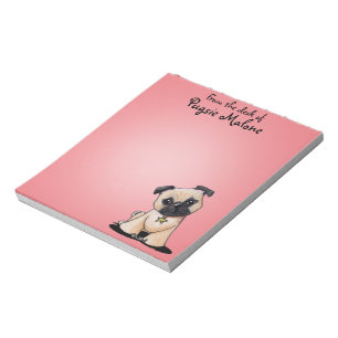 Personalised KiniArt Pug Notepad