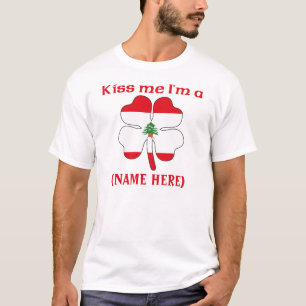 Personalised Kiss Me I'm Lebanese Tshirt