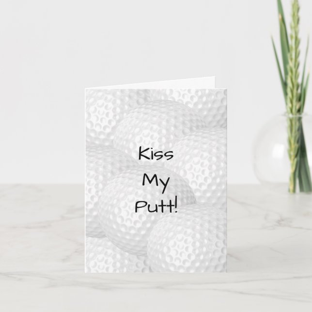 Personalised Kiss My Putt Card (Front)