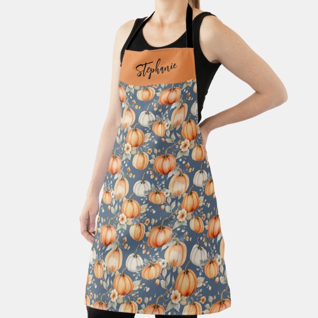 Personalised Kitchen Apron Pumpkins (Insitu)