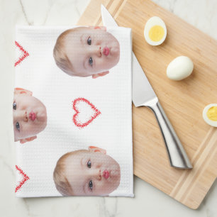 Personalised Kitchen Decor Any Face Family Friends Tea Towel