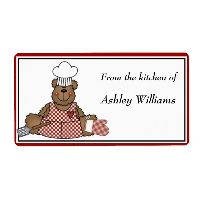 Personalised Kitchen Labels large size (Front)