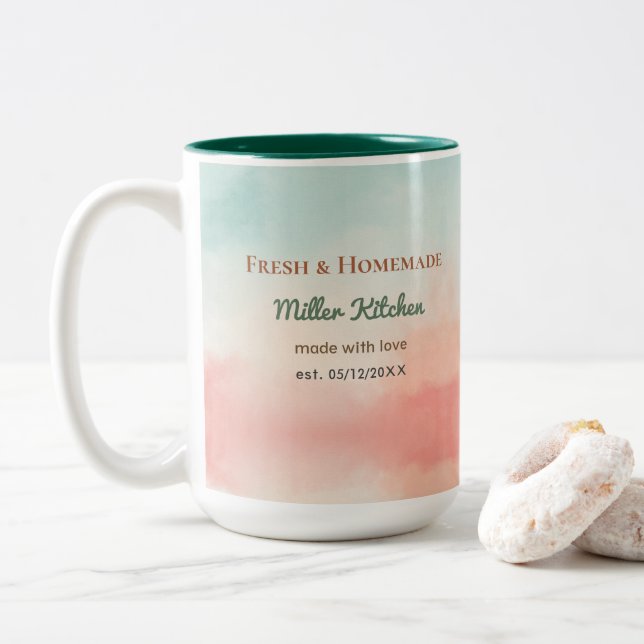 Personalised Kitchen Mug Custom Name Coffee Cup  (With Donut)