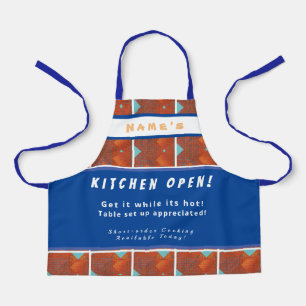 Personalised Kitchen Open + 3Comments Fun Apron
