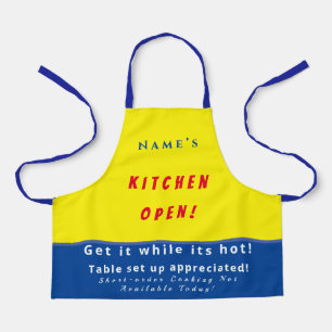 Personalised Kitchen Open + 3Comments Funny Apron