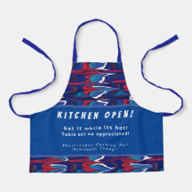Personalised  Kitchen Open + 3Comments Funny Apron