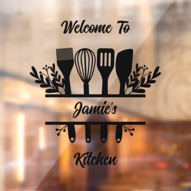 Personalised Kitchen Split Frame  Window Cling (Sheet 2)