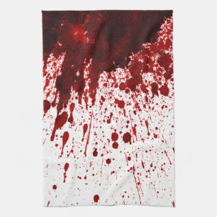 Personalised Kitchen Towel Blood Splatter Vampire