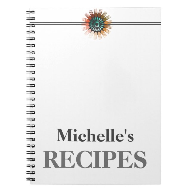 Personalised kitchen utensils recipe notebook (Front)