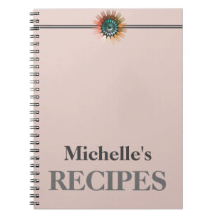 Personalised kitchen utensils recipe notebook