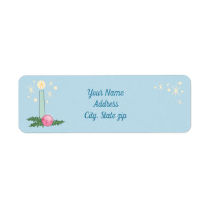 Personalised Kitschy Christmas Return Address LBL