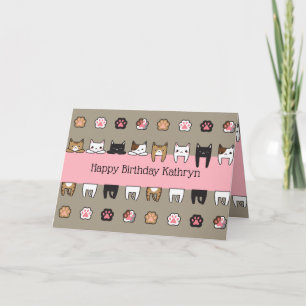 Personalised Kitty Cats Card