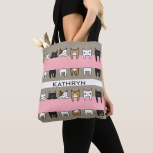 Personalised Kitty Cats Tote Bag