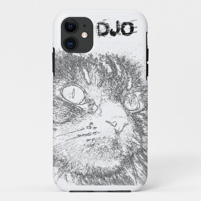 Personalised Kitty Face Outline Case-Mate iPhone Case (Back)
