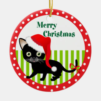 Personalised Kitty's Merry Christmas Ornament